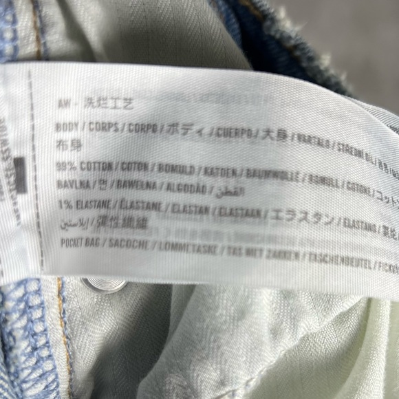 Abercrombie&Fitch Jeans Womens 30L Baggy Low Rise Curve Love Light Wash Denim - Picture 8 of 8